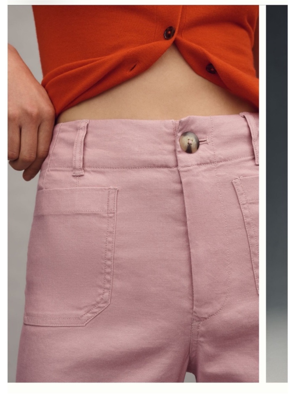 Anthropologie Collette linen cropped pant. Size 33 petite.